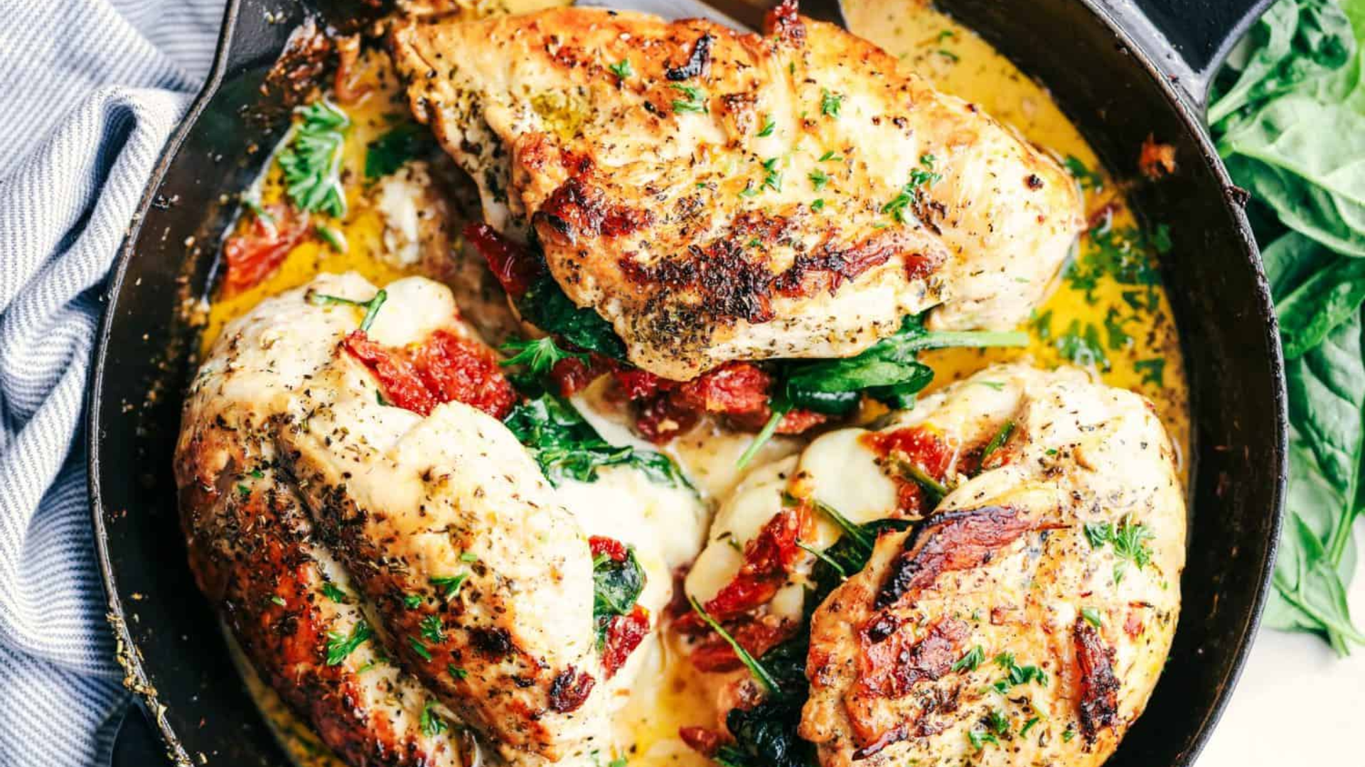 Keto Tuscan Stuffed Chicken Thighs