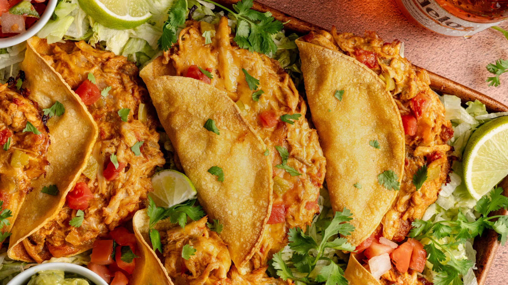 Garlic Honey BBQ Pulled Chicken Tacos