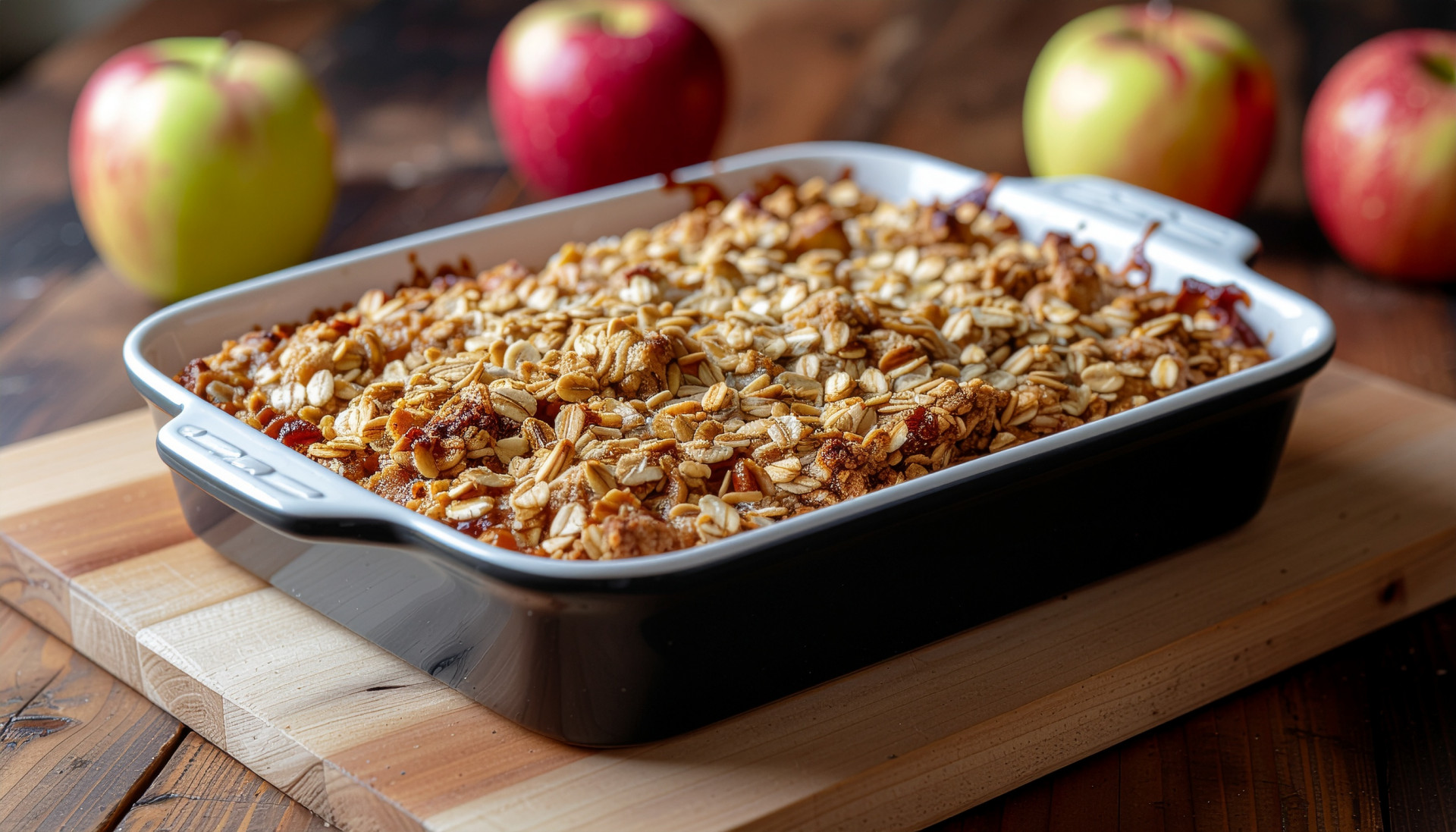 Caramel Apple Oat Bake