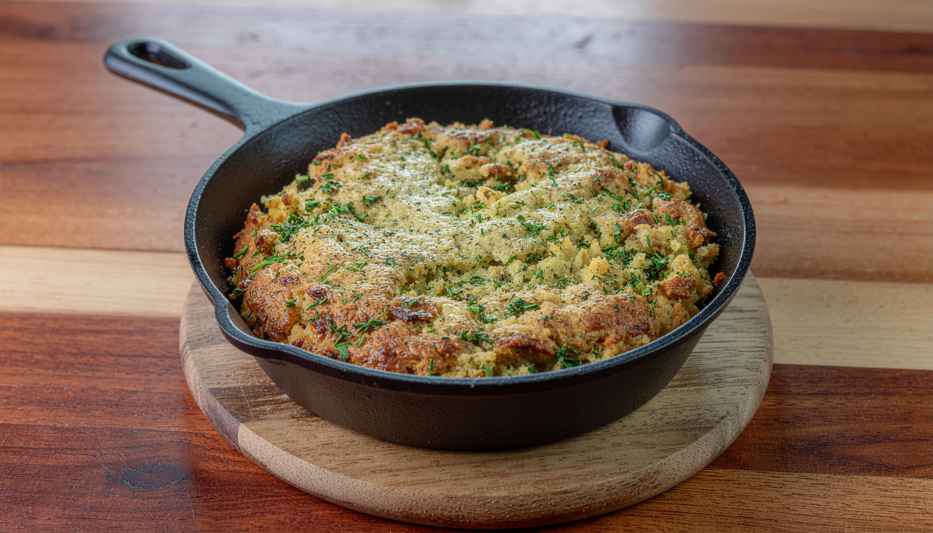 Herb Stuffing Skillet