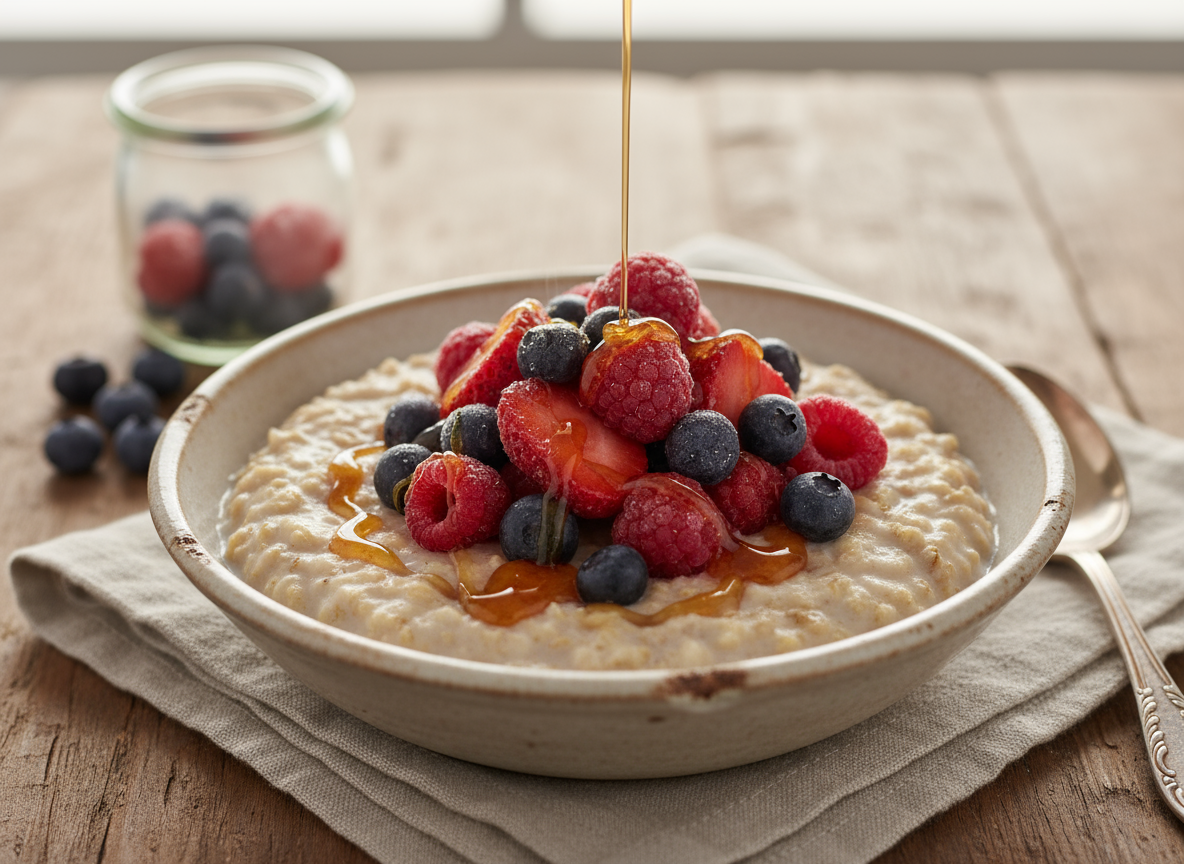 Oatmeal with Frozen Berries
