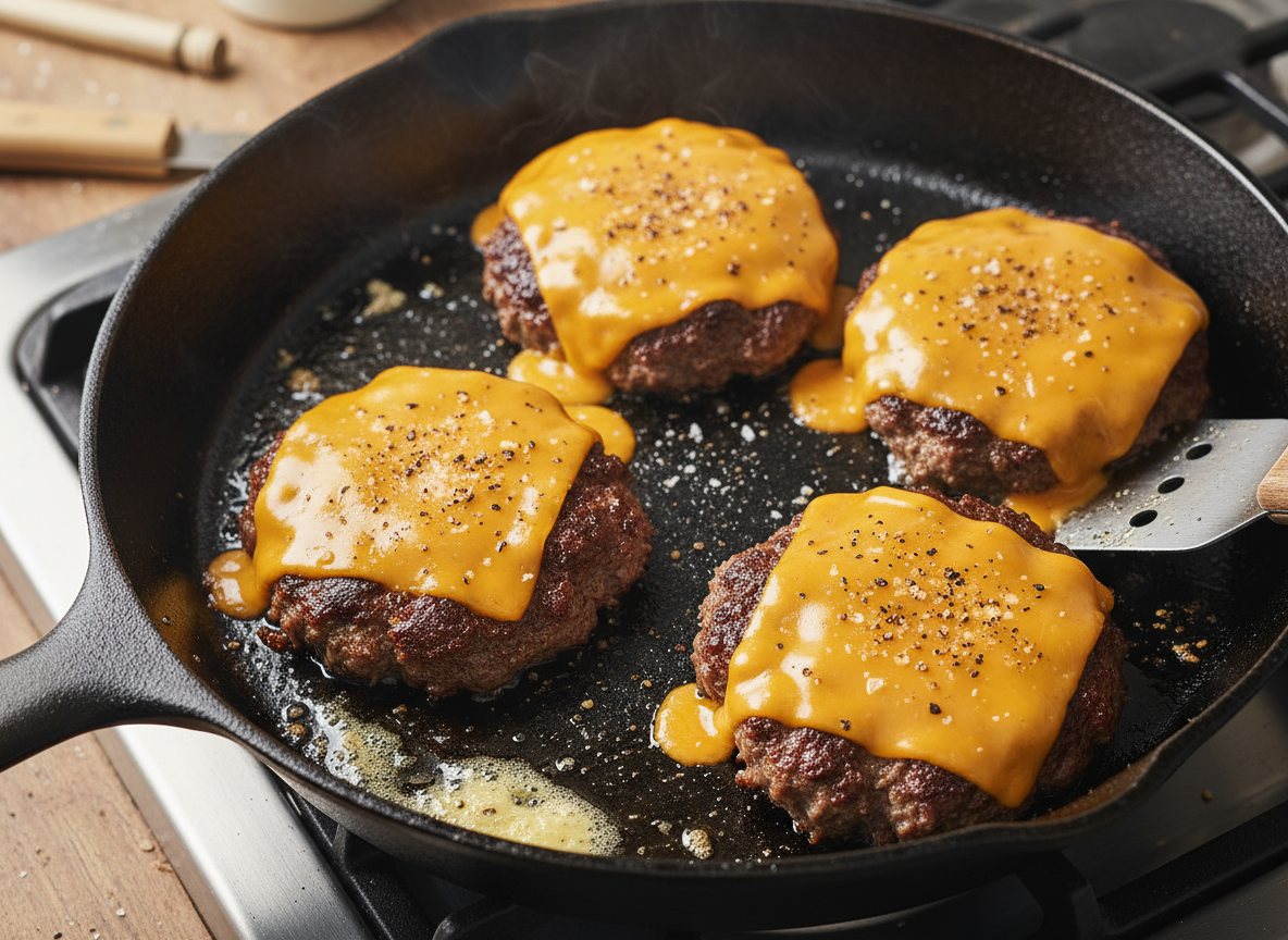 Smash Burger Patties with Cheese