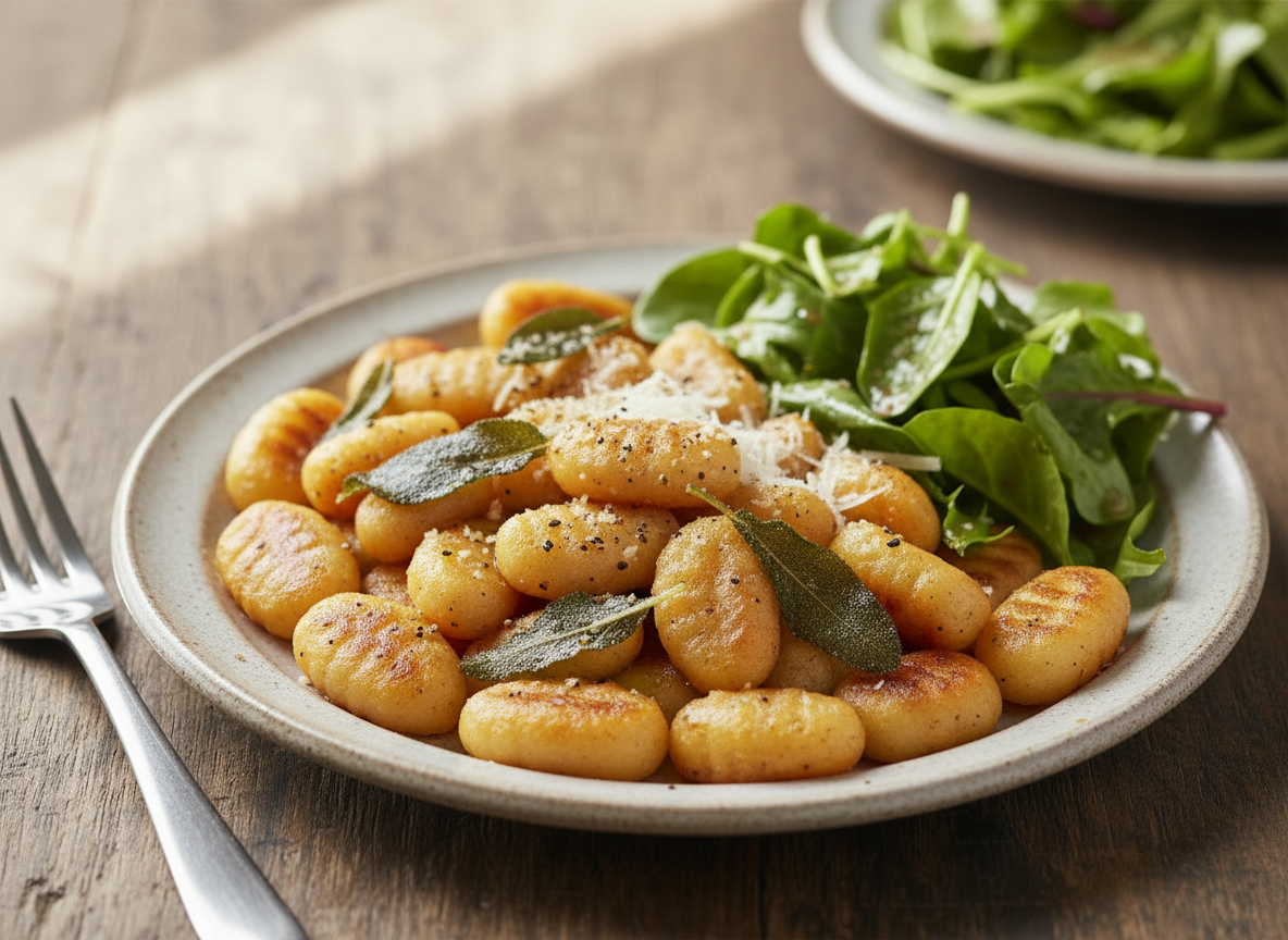 Sweet Potato Gnocchi with Butter & Sage