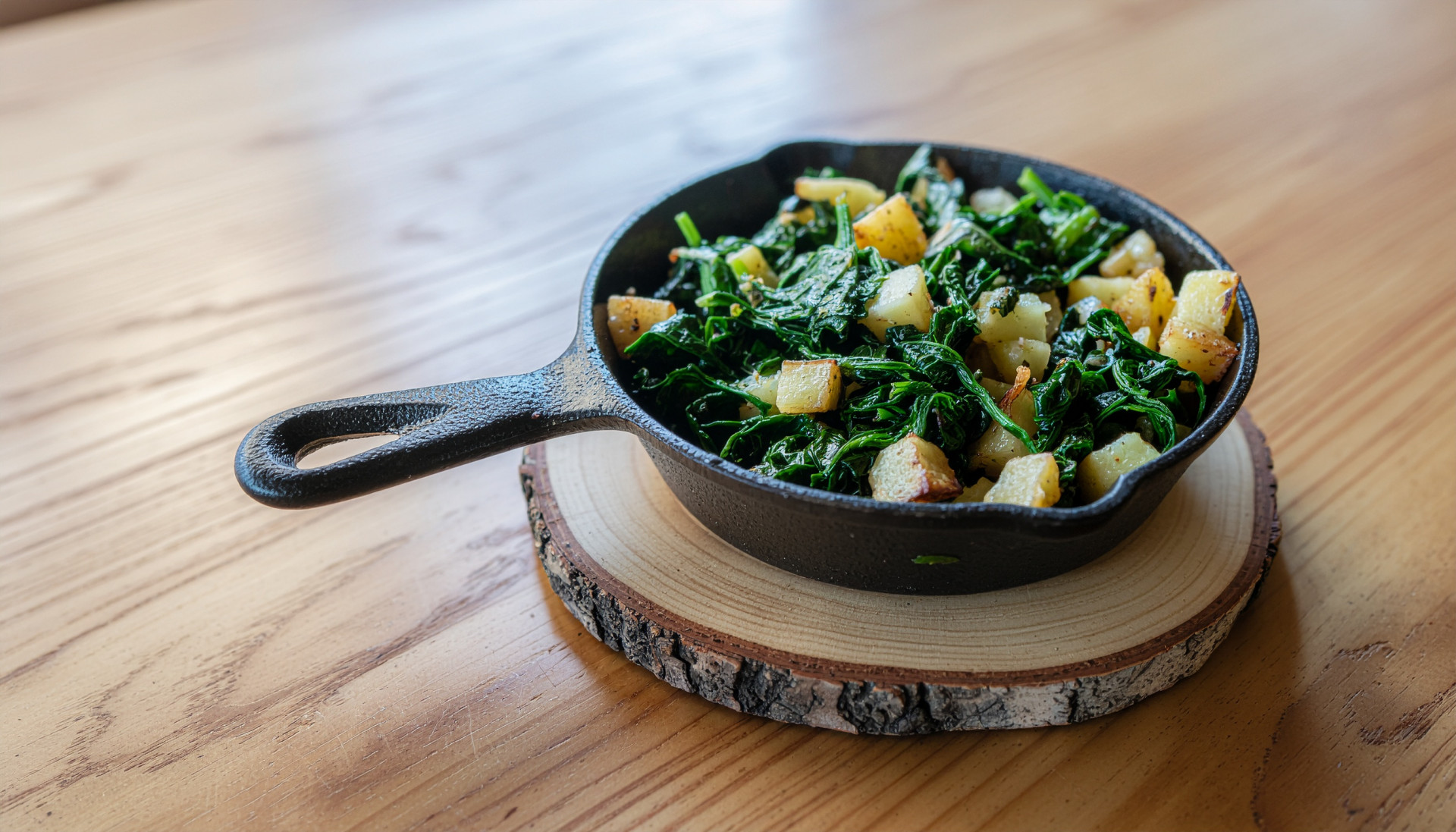 Potato & Spinach Hash Leftovers