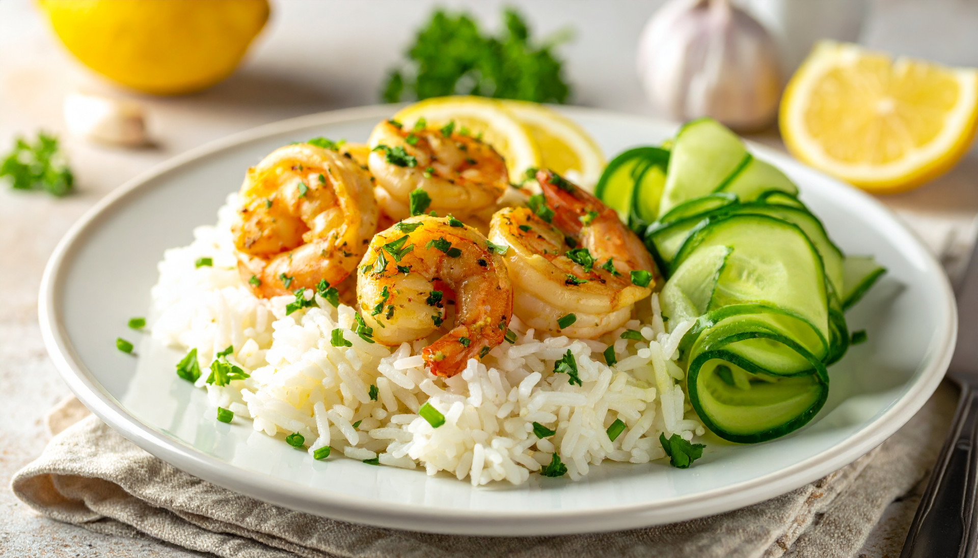 Garlic Butter Shrimp Bowl