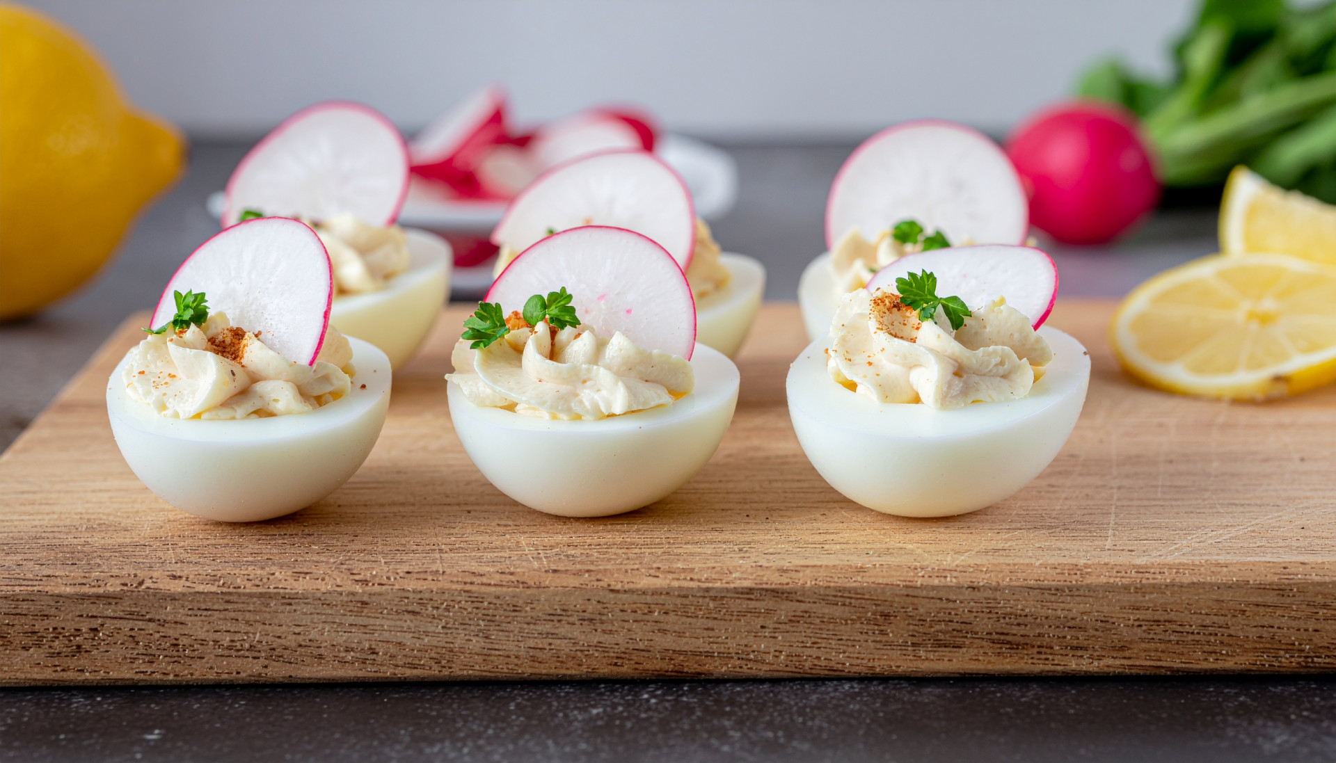 Radish Deviled Eggs