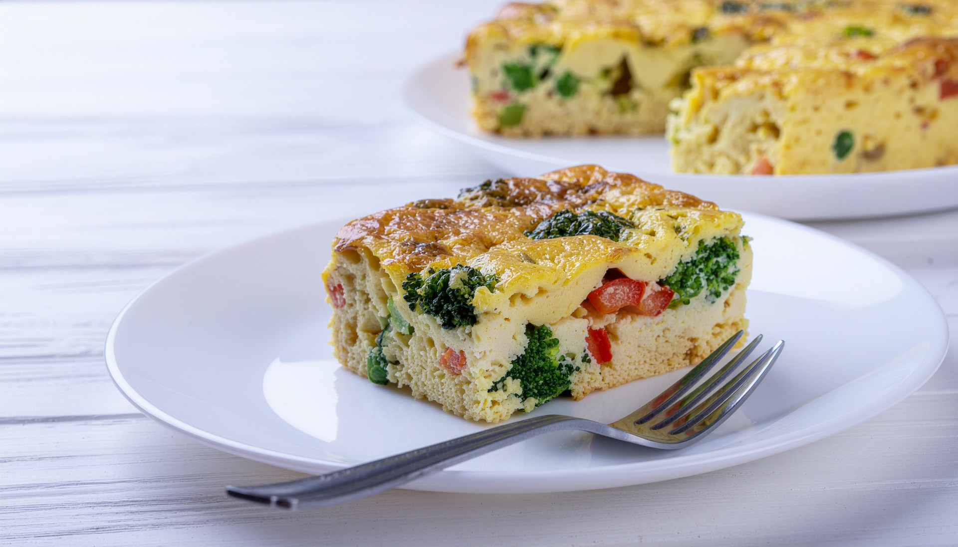 Cheesy Veggie Egg Bake Squares