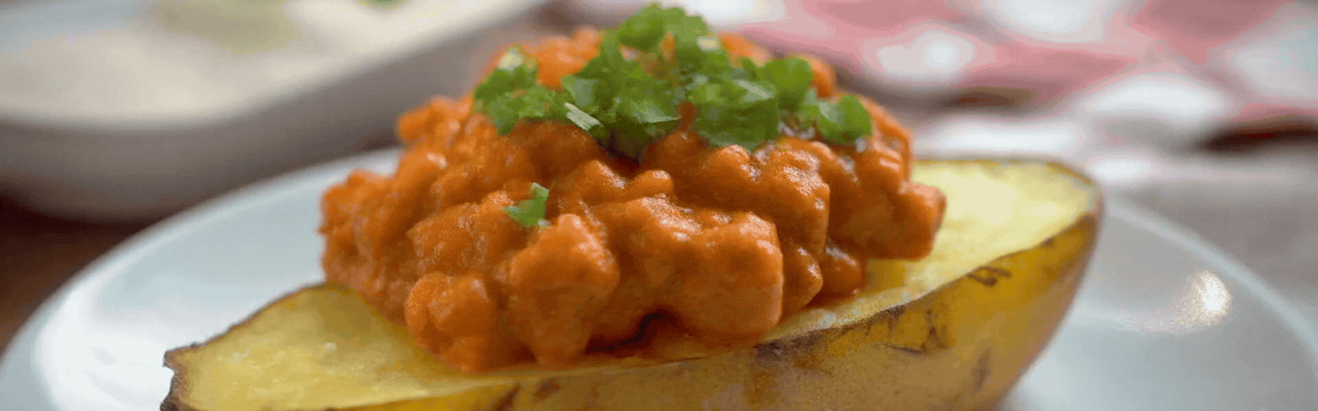 Chili Baked Potatoes rotating