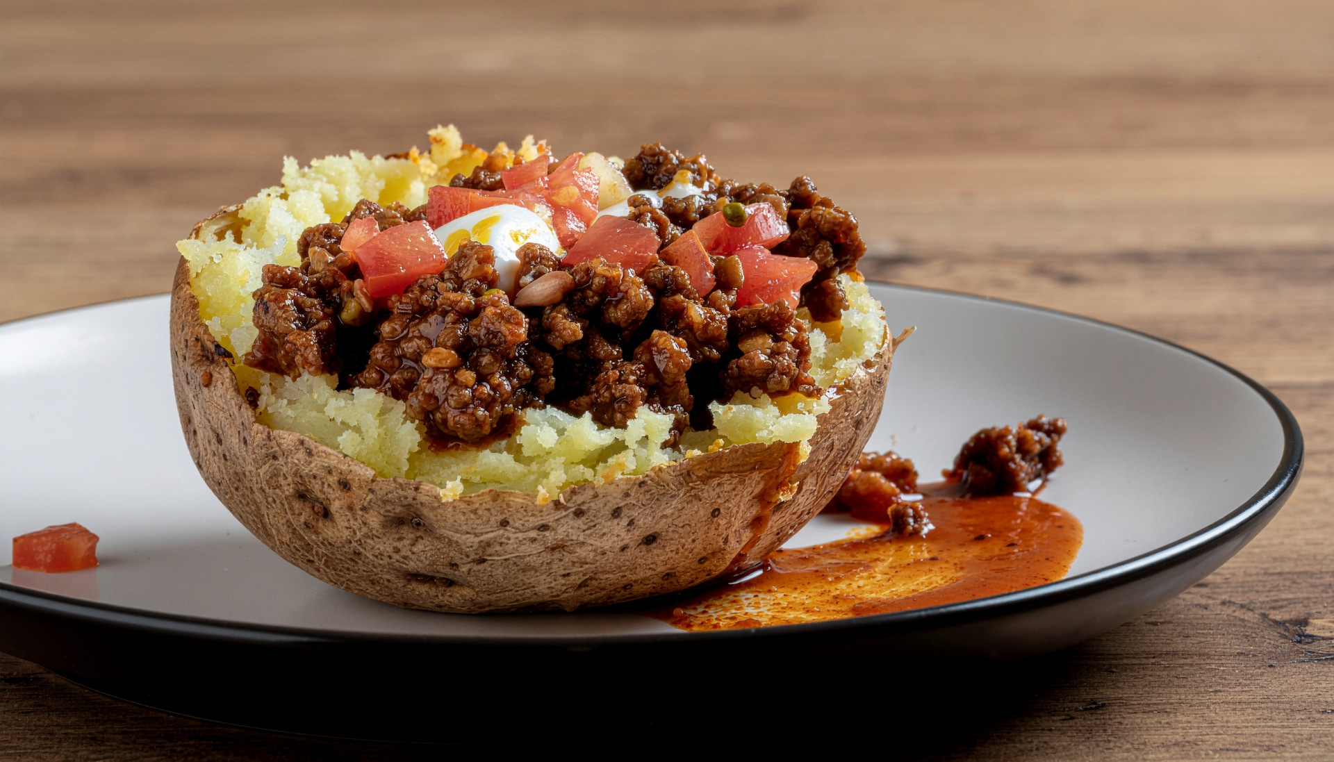 Loaded Chili Baked Potato