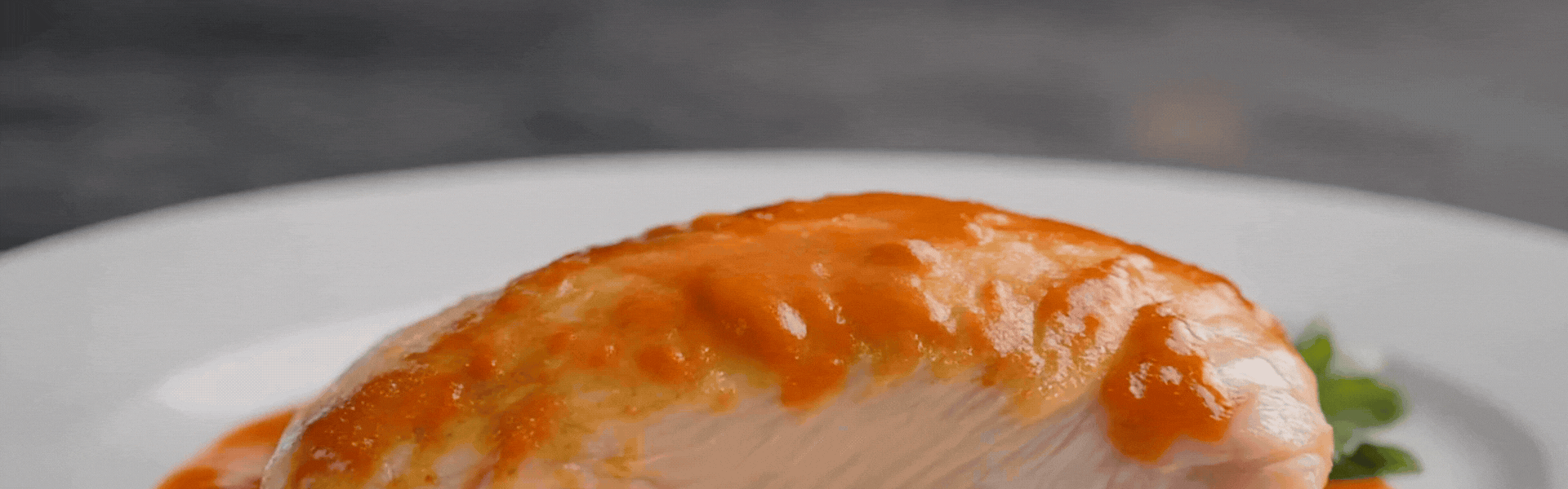 Creamy Tomato Basil Baked Chicken rotating