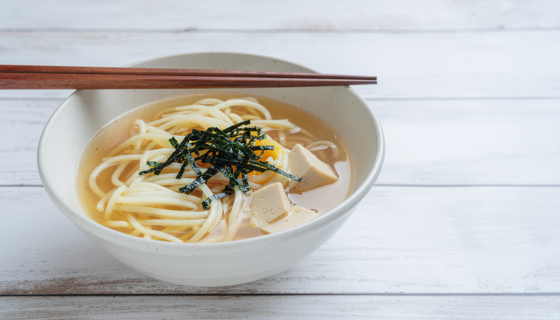 Deconstructed Egg Drop Soup with Tofu
