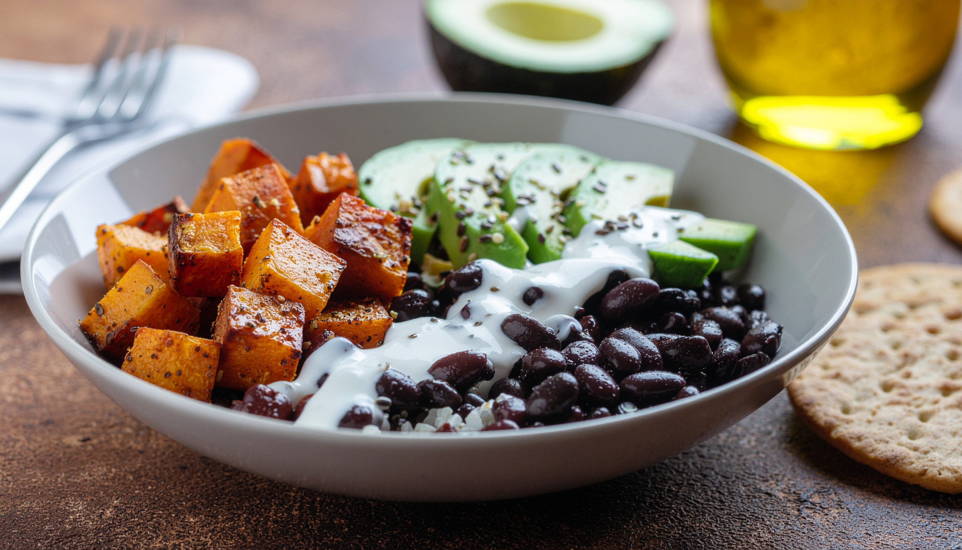 Loaded Sweet Potato Nacho Bowl