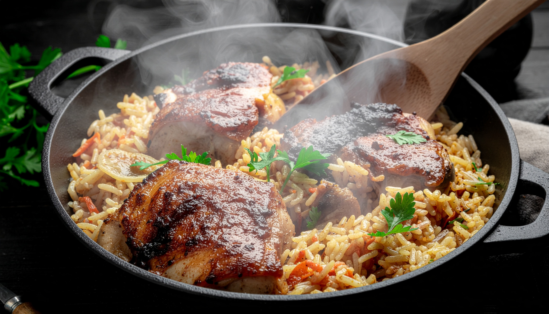 One-Pot Comfort Chicken and Vegetable Rice - Chicken and rice cooked together with vegetables