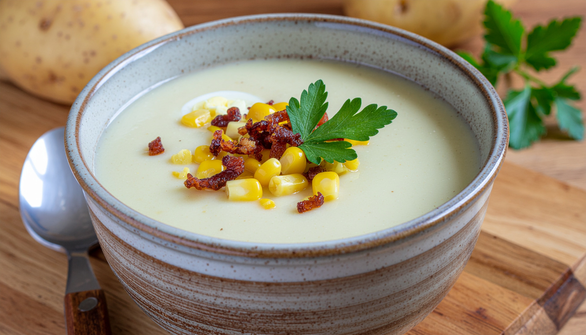 Bowl of Potato Corn Soup