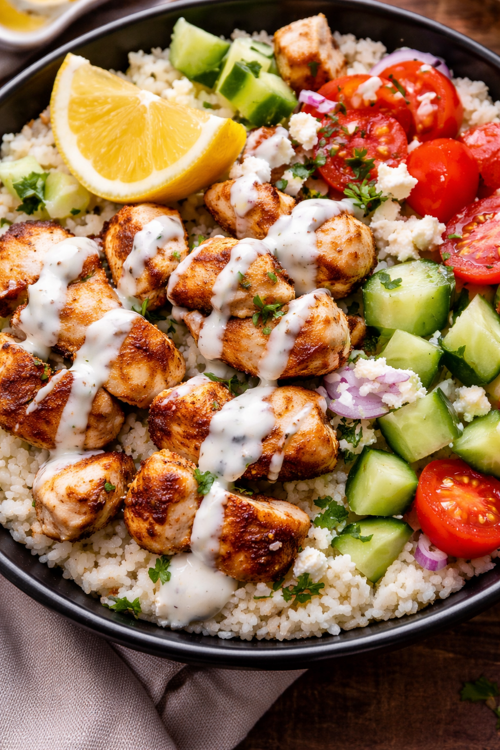 Creamy Greek Yogurt Chicken Bowls