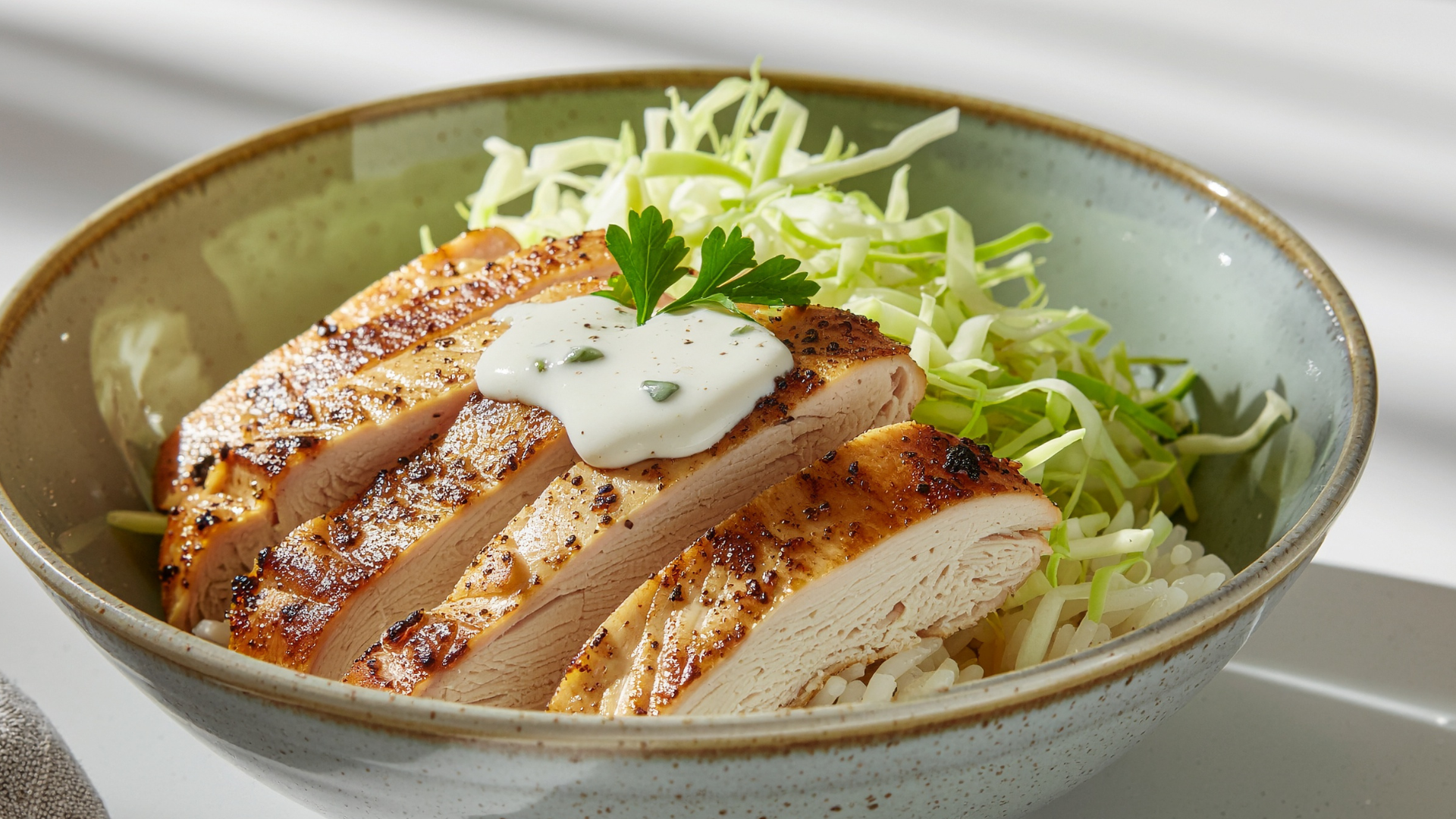 Lemon Chicken Rice Bowl