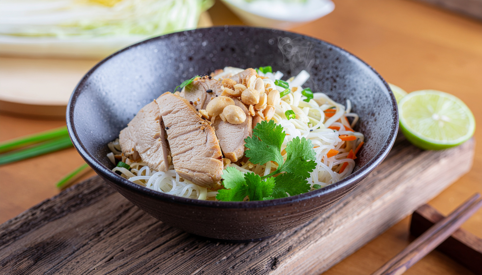Thai Peanut Chicken Street Noodle Bowl