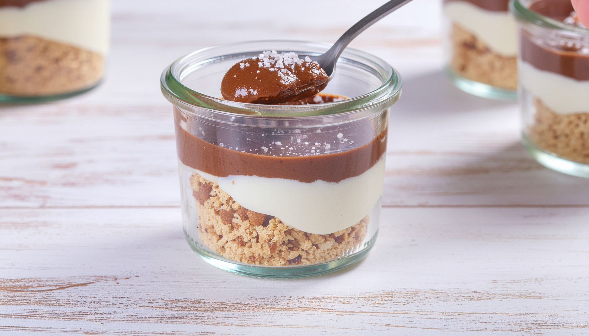 No Bake Cottage Cheese Twix Cheesecake