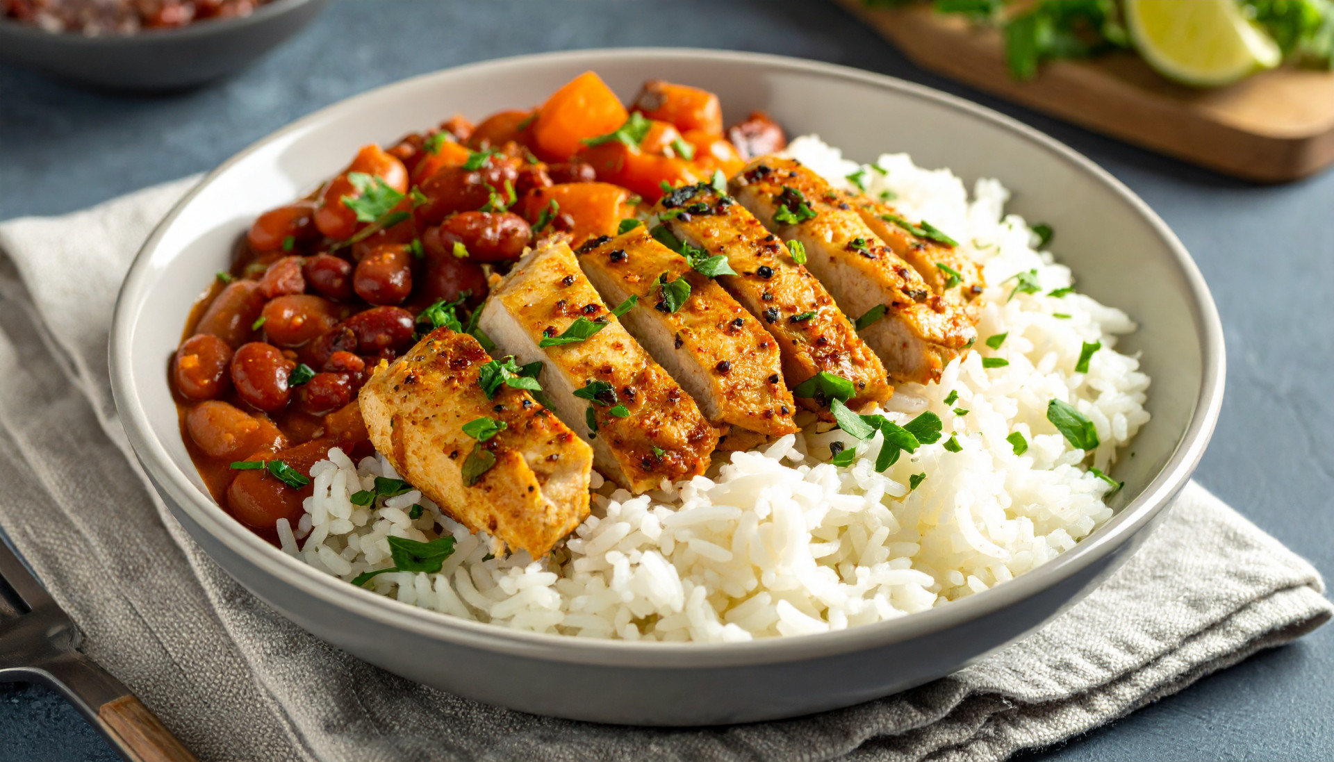Chicken Rice Beans Comfort Bowl