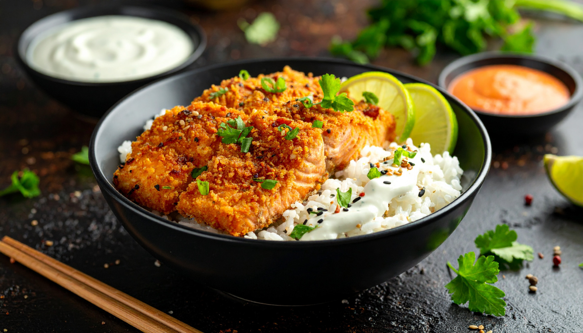Crispy Salmon Rice Bowl