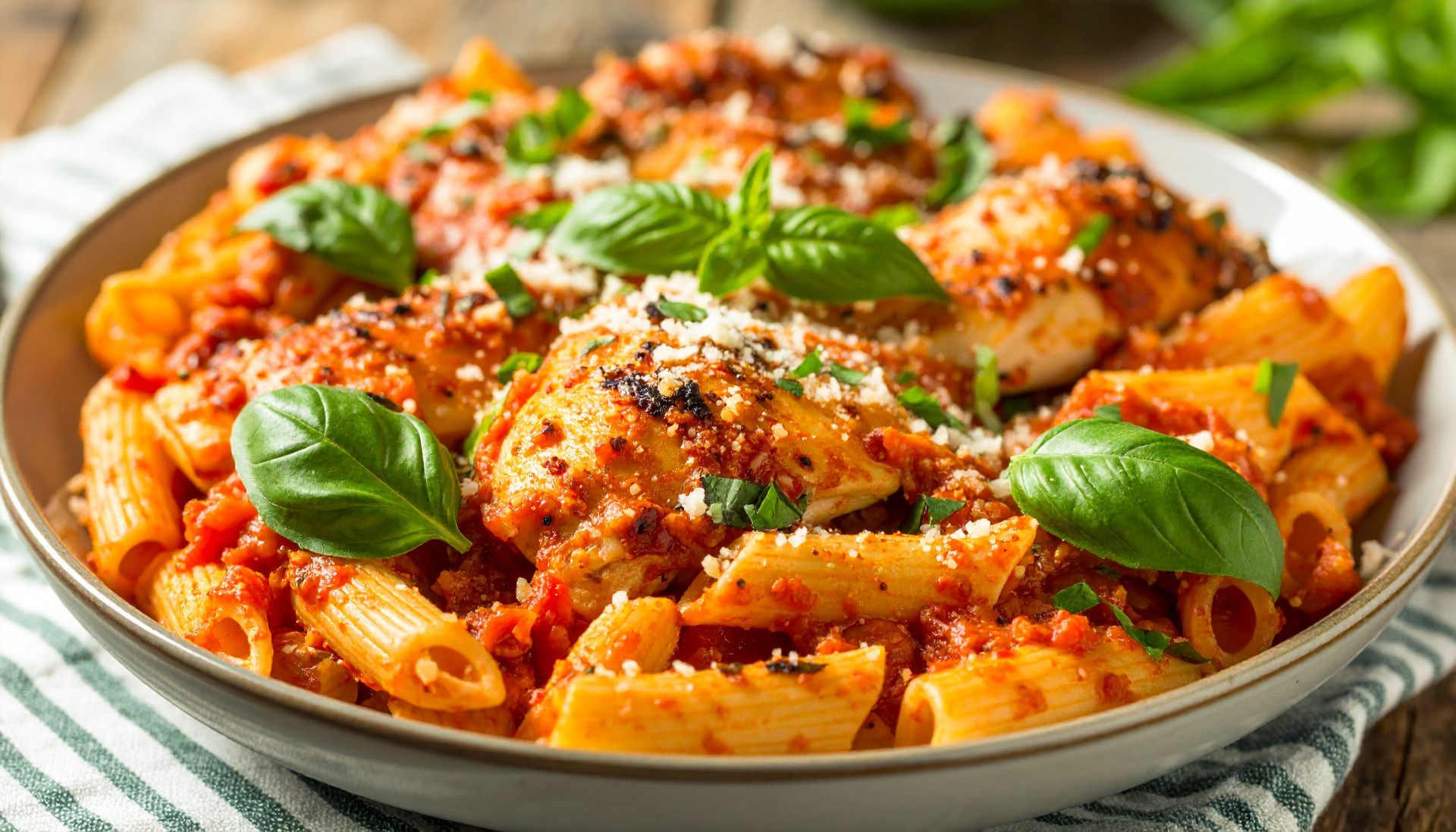 Easy Chicken Marinara Pasta Bake