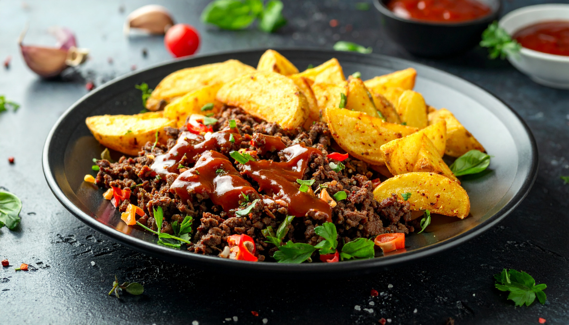 High Protein Burger Plate