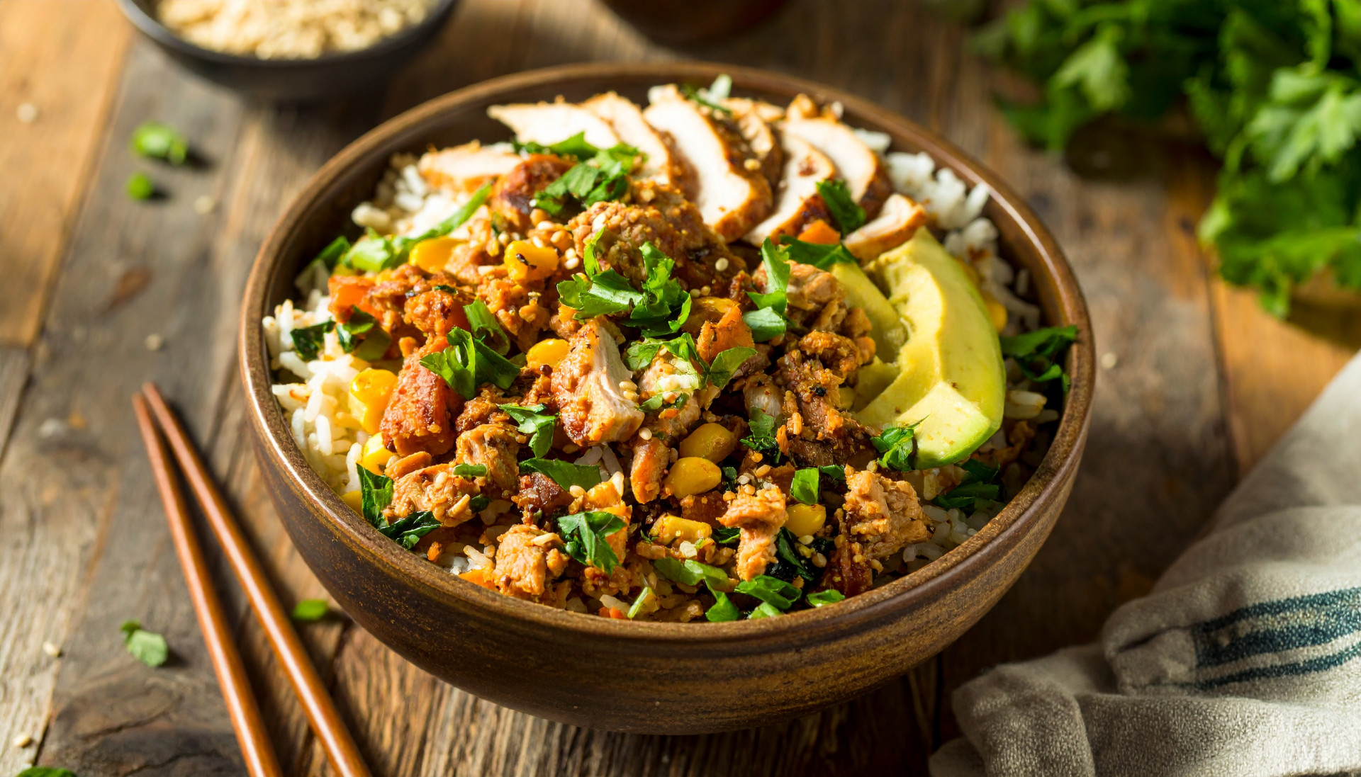Ground Turkey Rice Bowl