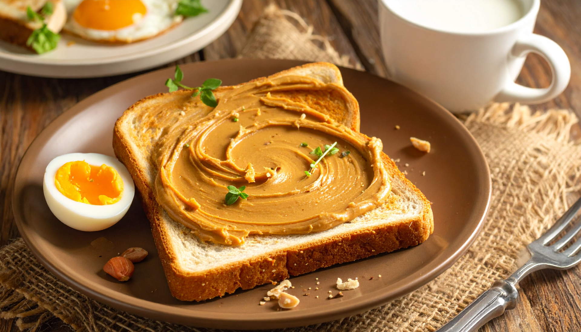 Egg Toast Peanut Butter