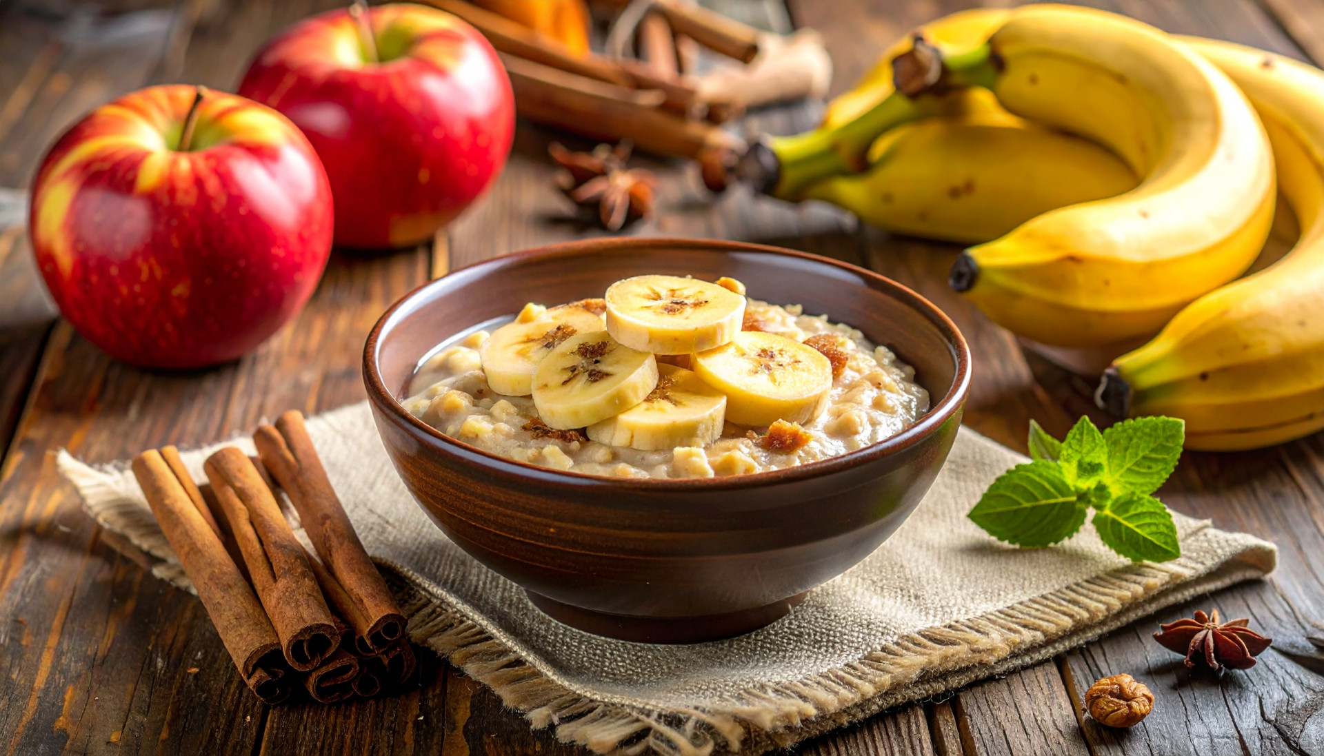 Warm Cinnamon Banana Oatmeal