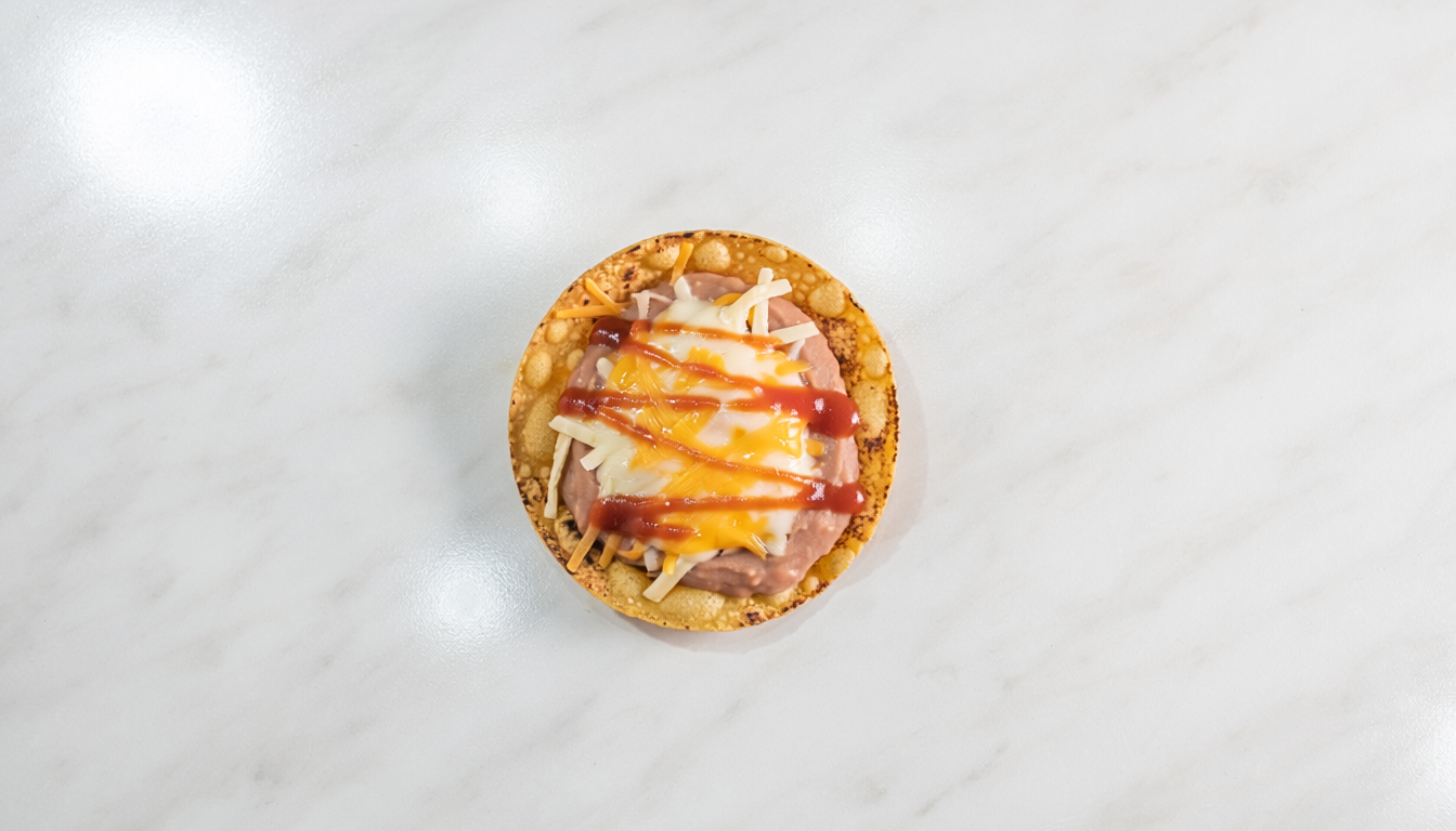 Crispy Bean & Cheese Mini Tostadas