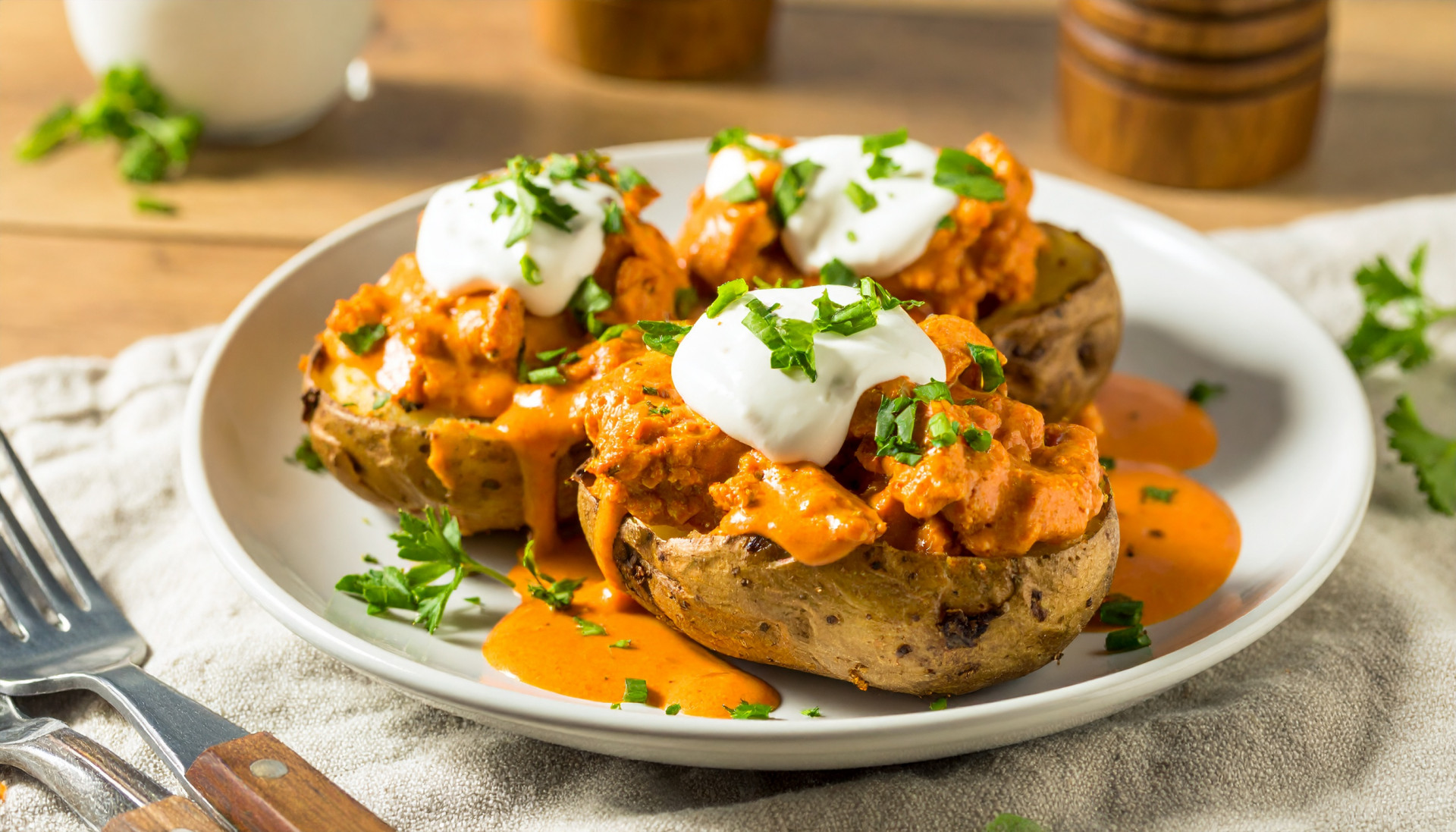 Buffalo Chicken Loaded Potato
