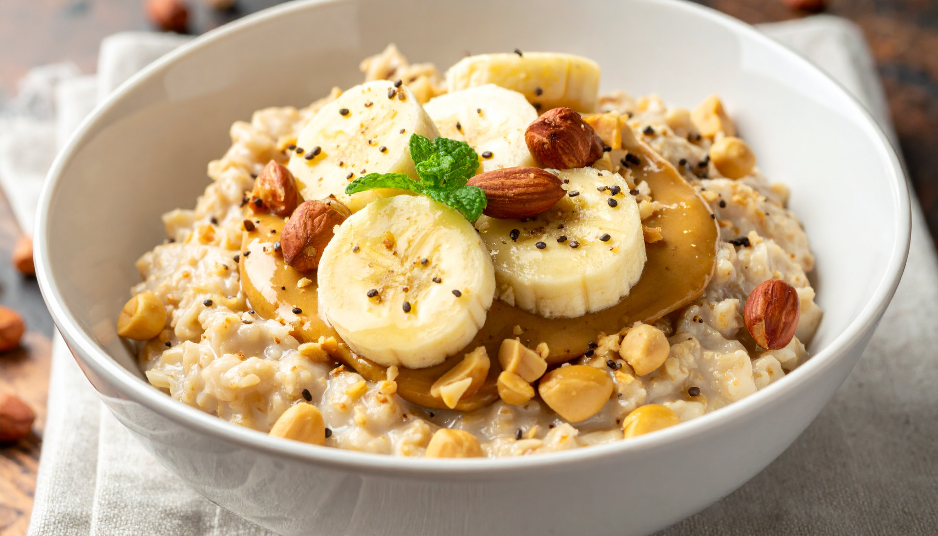 Peanut Butter Banana Protein Oats