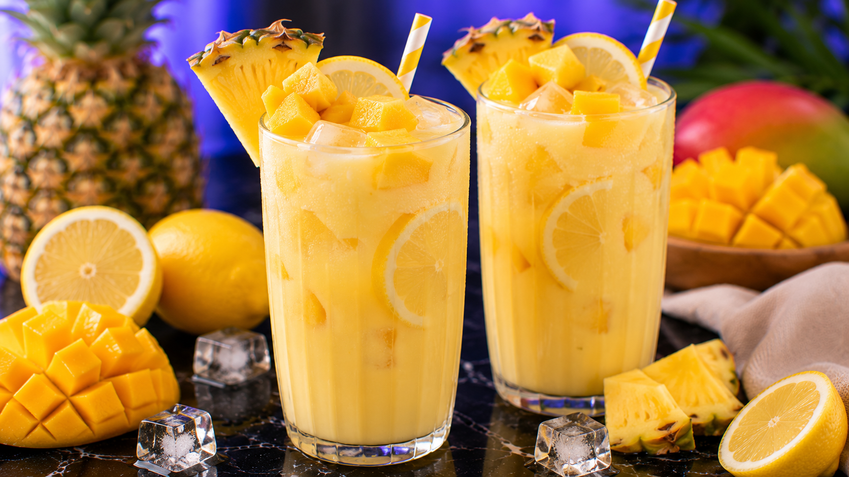 Creamy Pineapple Mango Lemonade