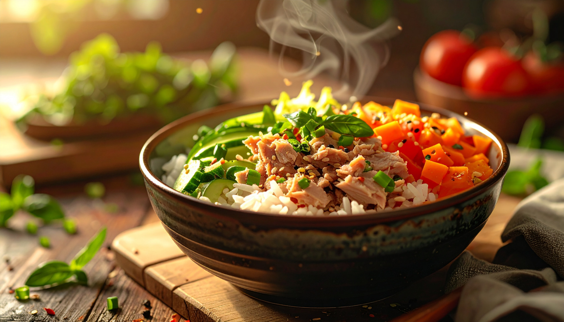 Tuna Rice Vegetable Bowl