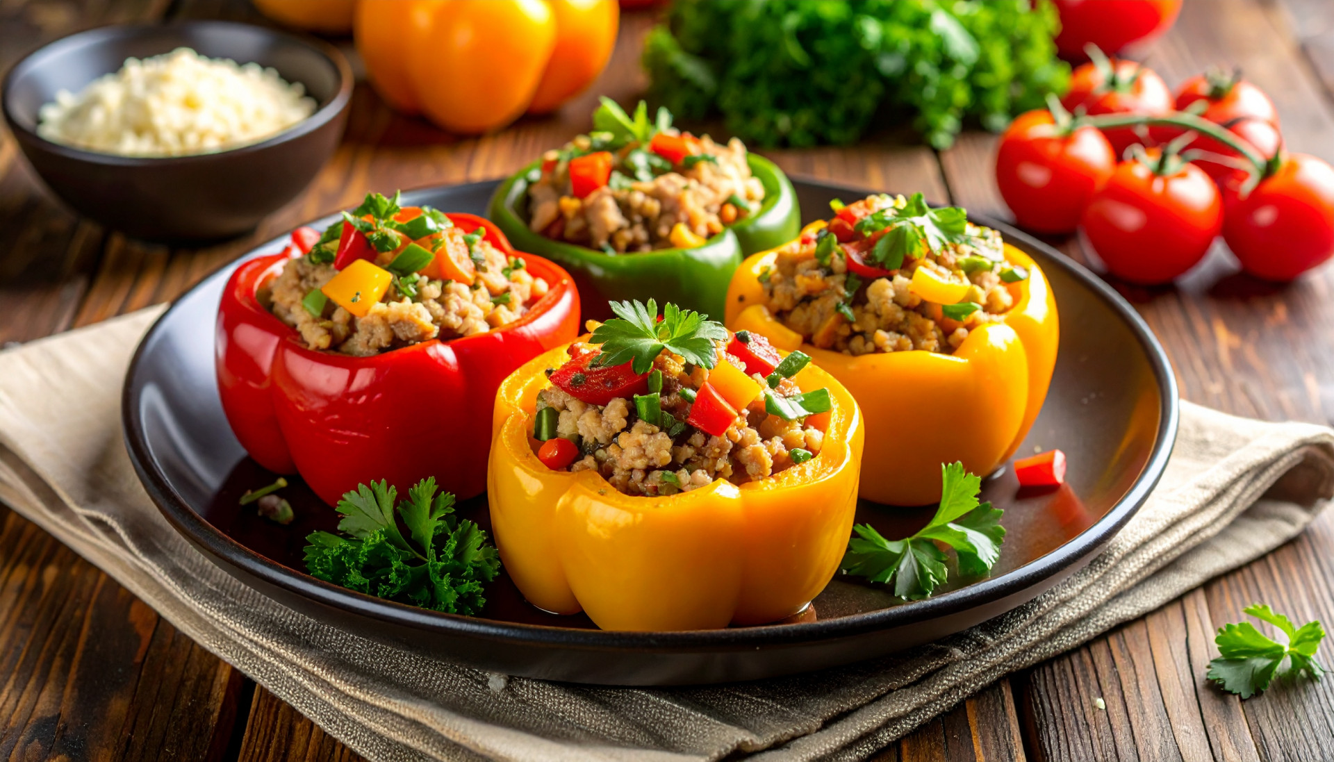 Turkey-Stuffed Bell Peppers