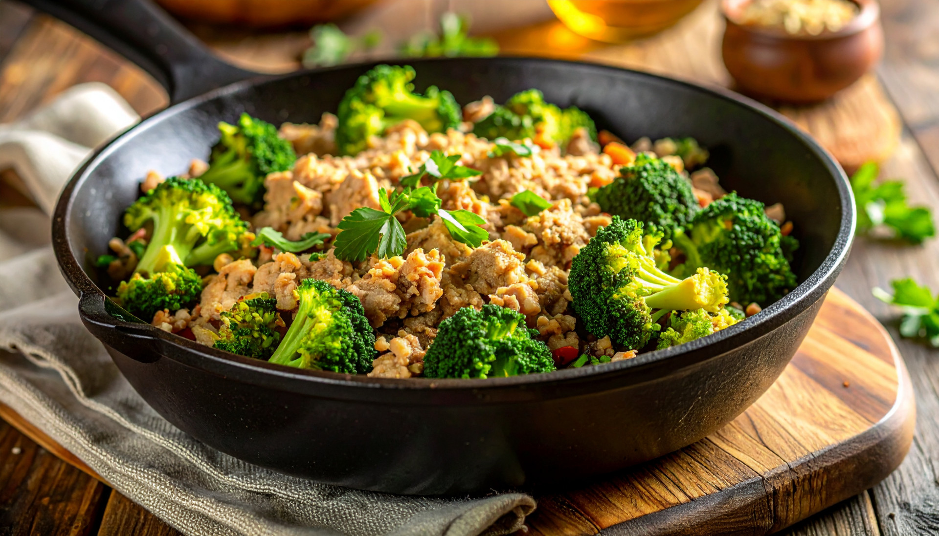Turkey Broccoli Skillet