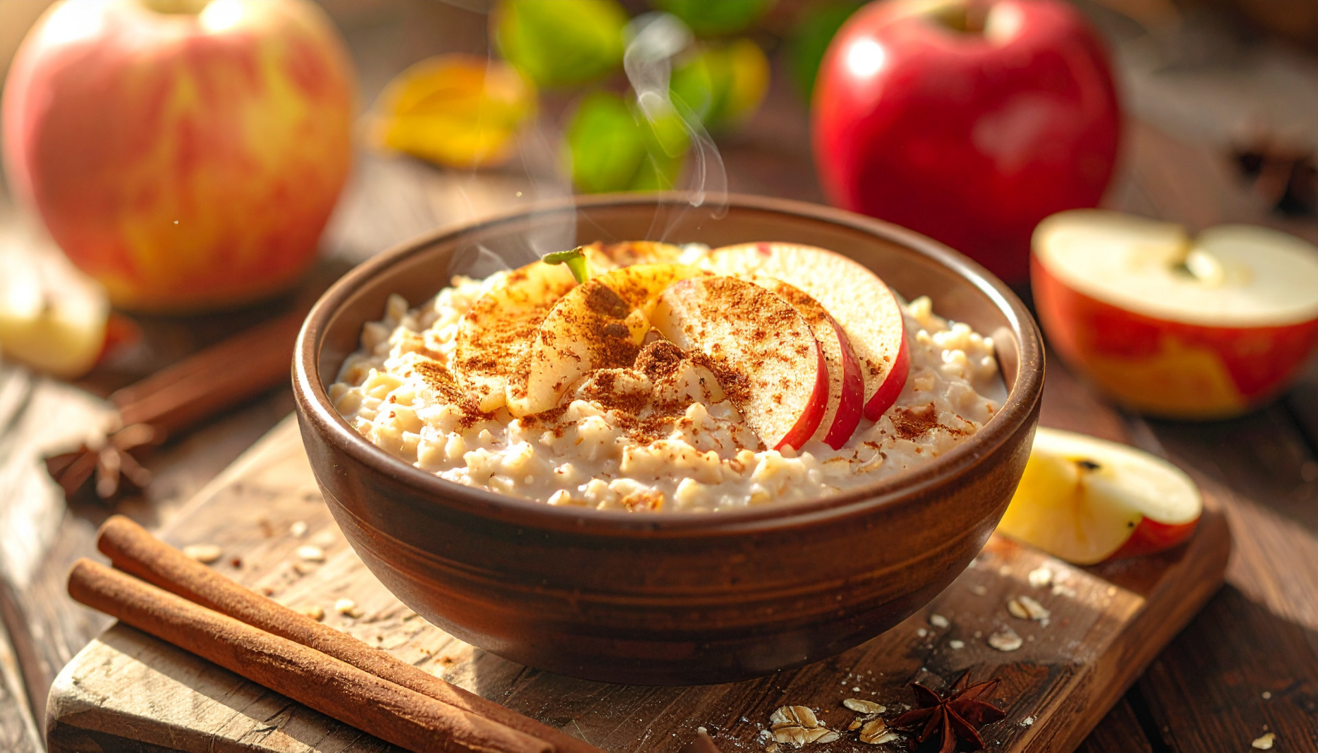 Protein Oats with Cinnamon Apples