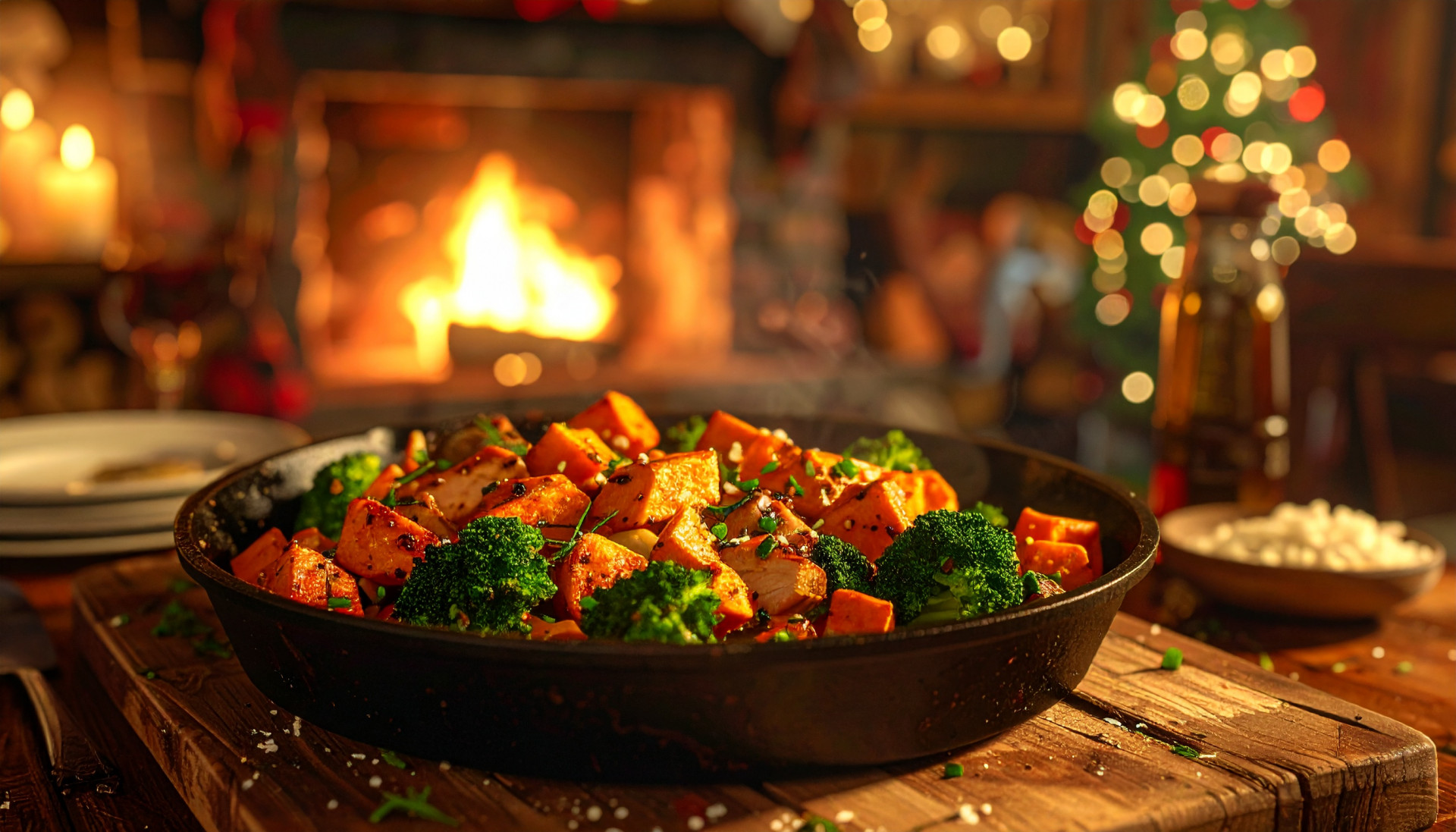 Turkey Sweet Potato Broccoli Skillet