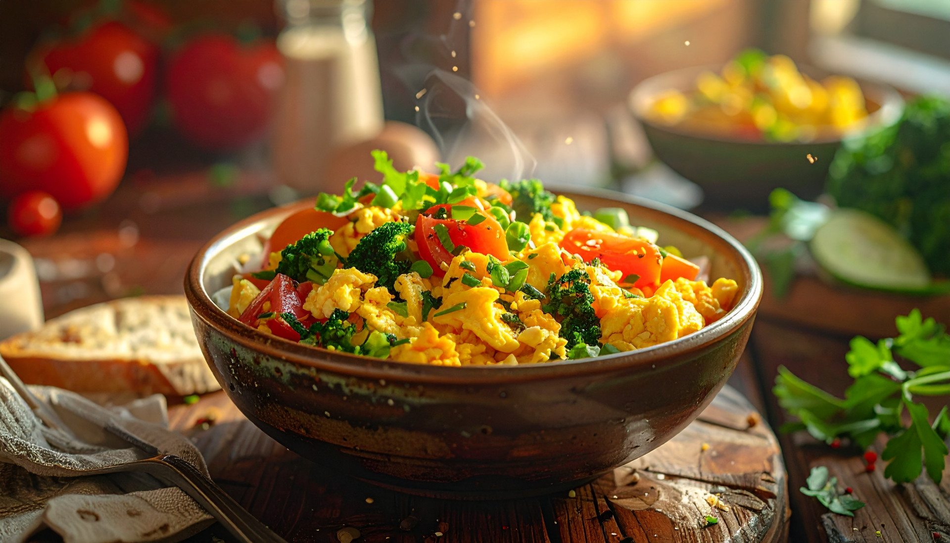 Veggie Egg Scramble Bowl