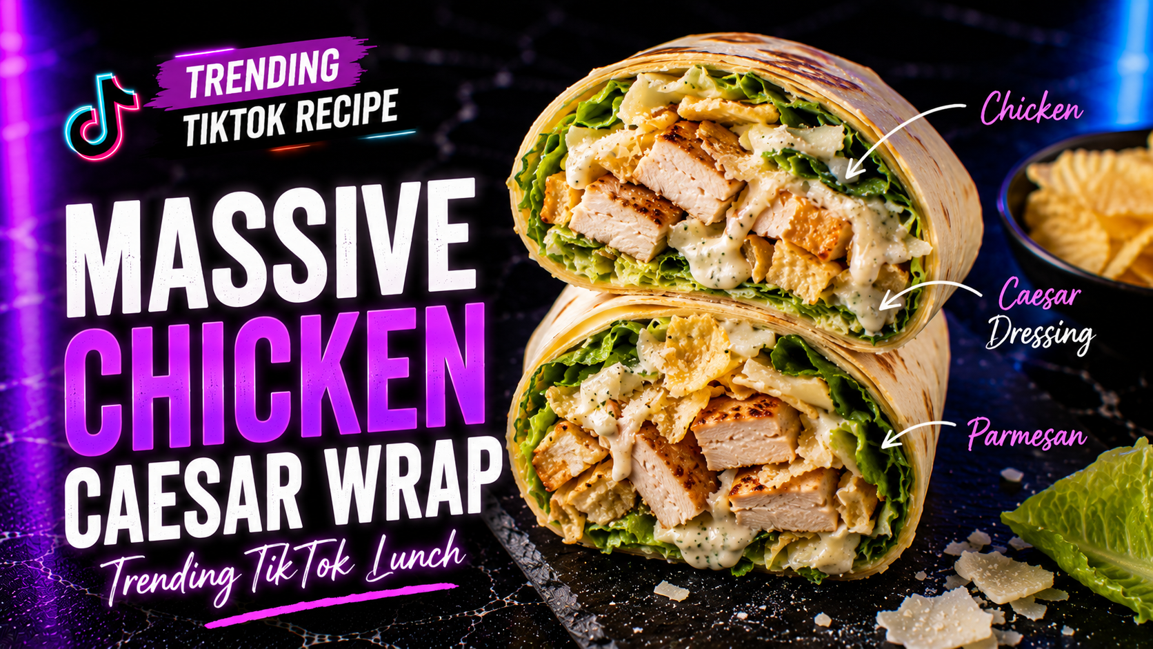 Massive Chicken Caesar Wrap