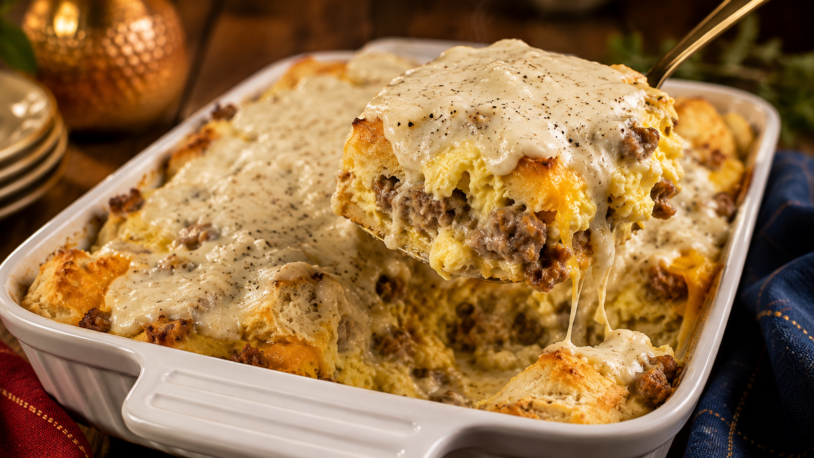 Biscuits and Gravy Casserole