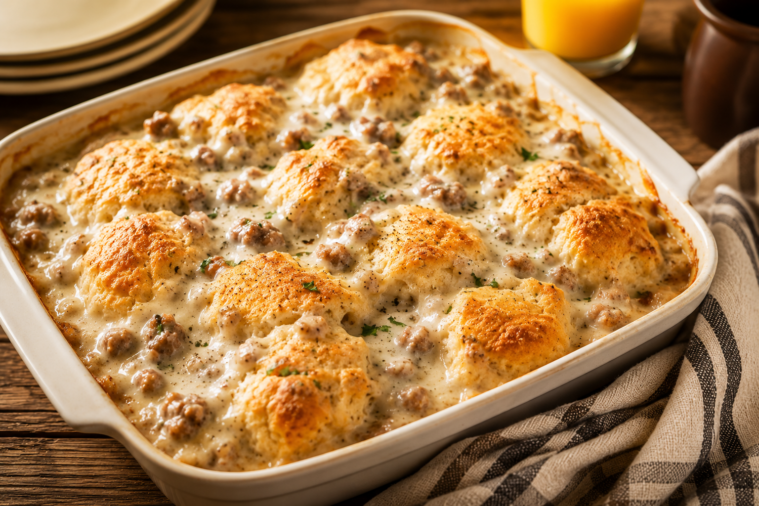 Biscuits and Gravy Casserole