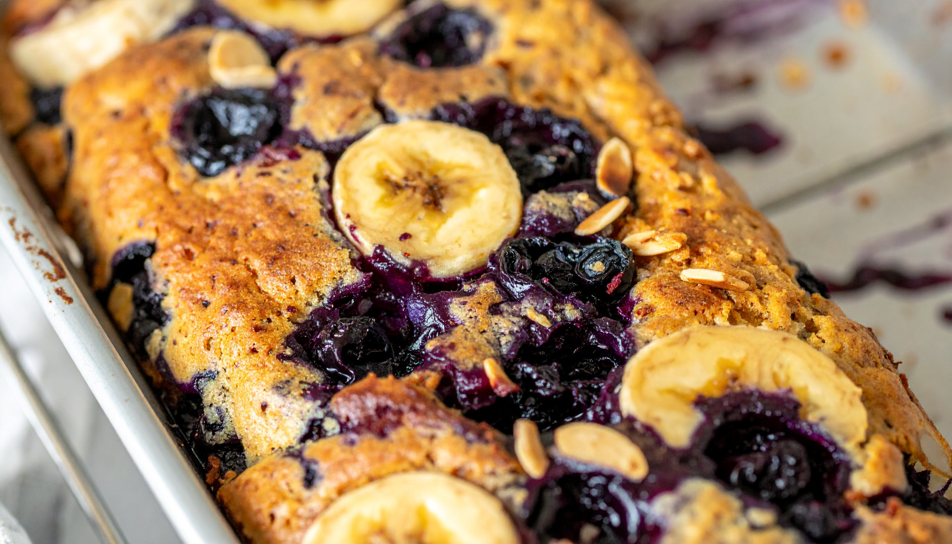Blueberry-Banana Bread Pudding