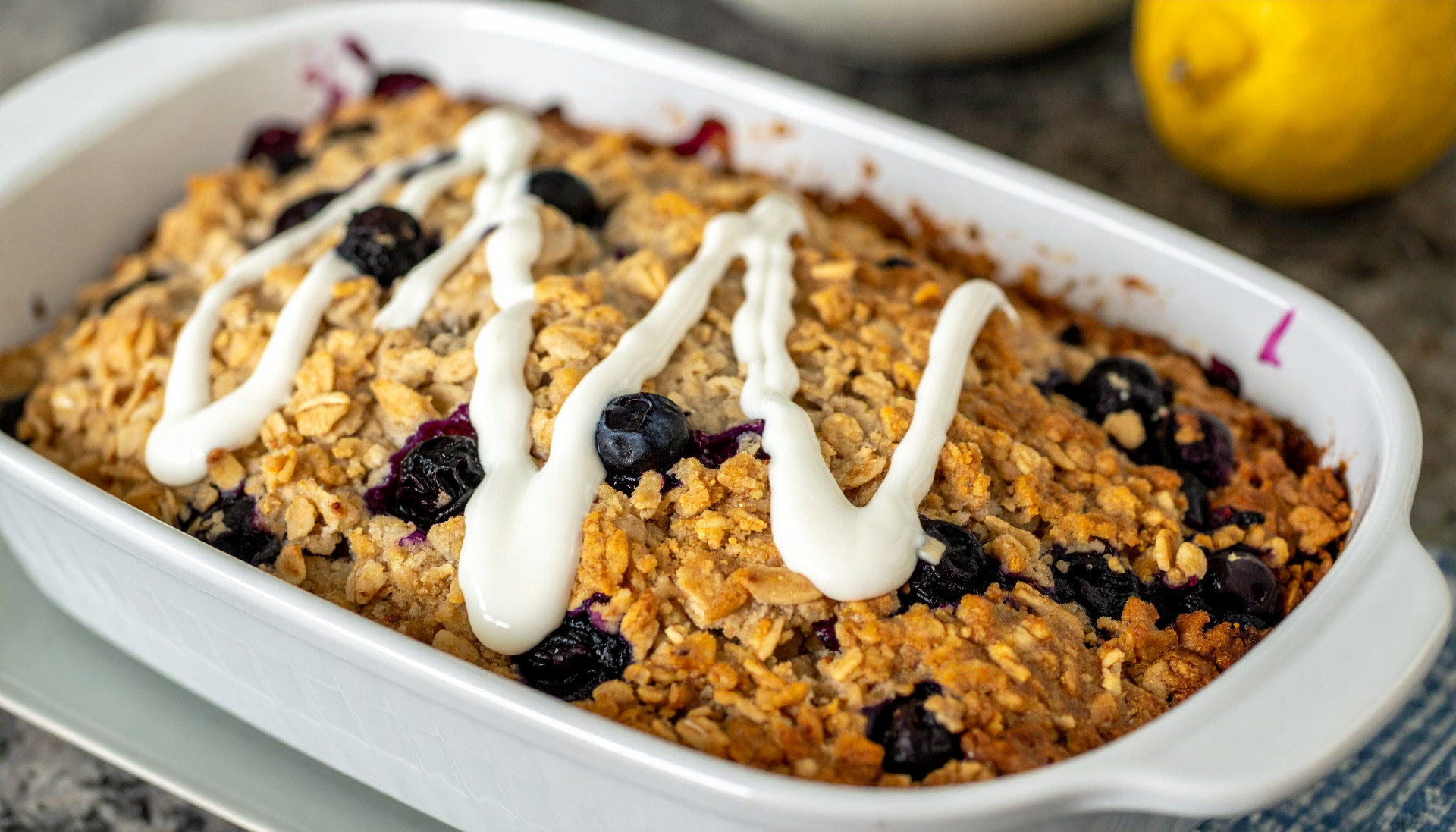 Blueberry-Lemon Baked Oatmeal