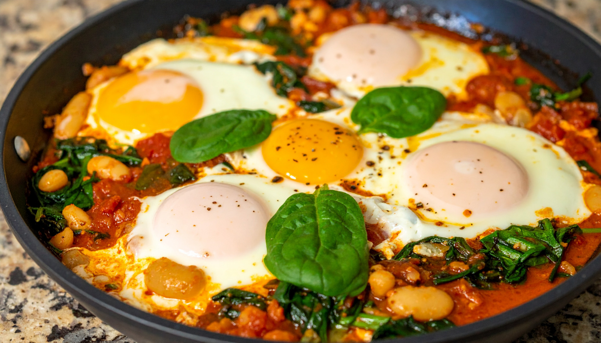 Spinach & White Bean Shakshuka
