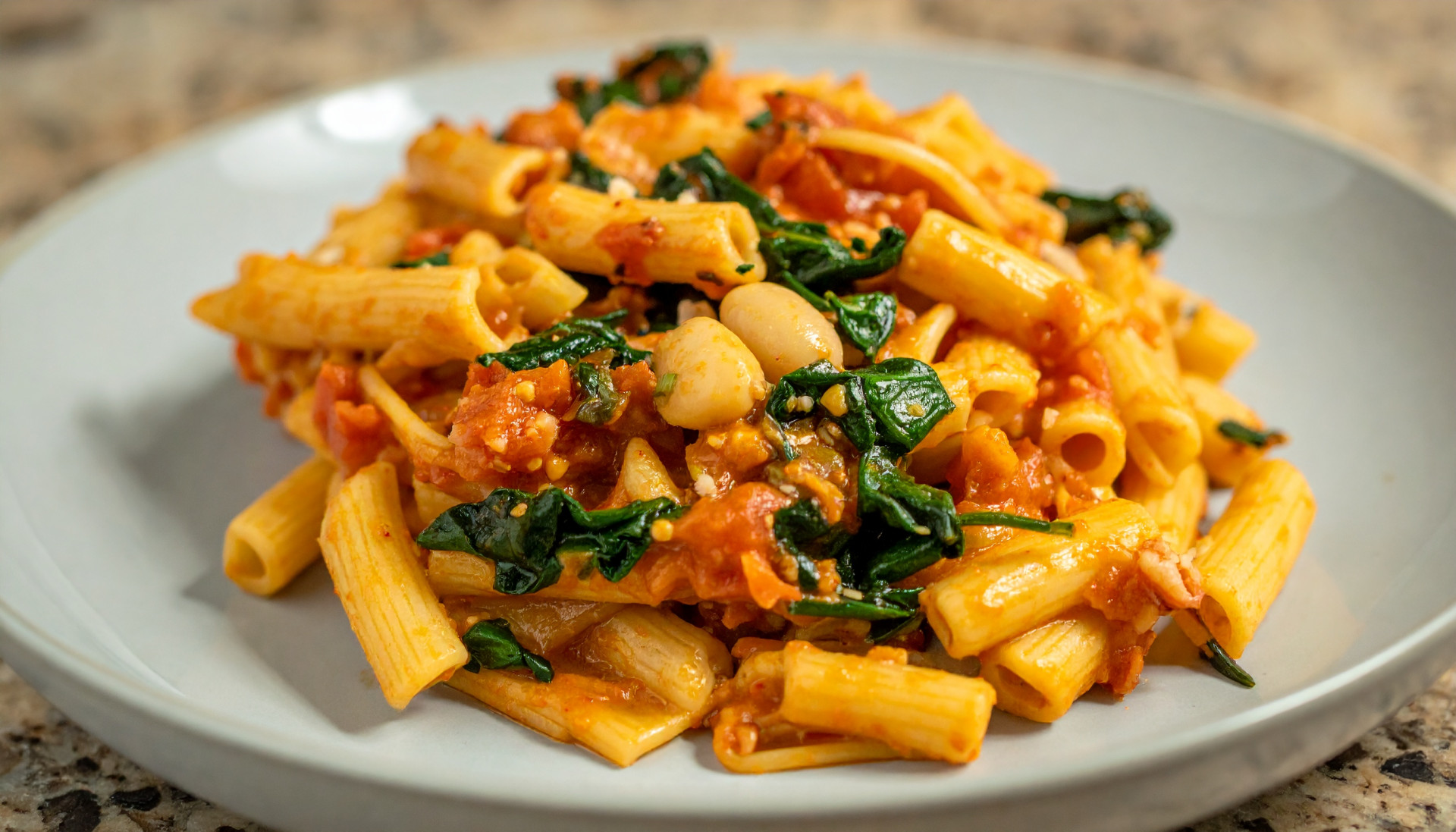 Creamy Tomato and Spinach Pasta